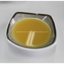 Gelée de thé de jus de gingembre jaune couleur